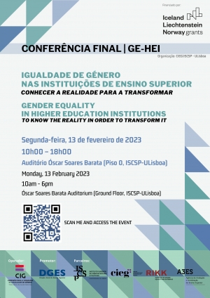 GE-HEI Project Final Conference - Gender Equality in Higher Education Institutions: To know the reality in order to transform it