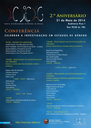 Conferência do 2º aniversário do CIEG: Celebrar a investigação em estudos de género